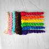Pride Flag Trans BIPOC inclusive mini yarn set of 11 solid colored skeins - Hand dyed gradient LGBTQIA Progress Pride Flag