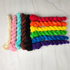 Pride Flag Trans BIPOC inclusive mini yarn set of 11 solid colored skeins - Hand dyed gradient LGBTQIA Progress Pride Flag