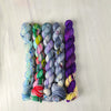 Nightmare Before Christmas mini yarn set of 15 variegated 20g skeins - Hand dyed  fingering sock weight 87 yards each Halloween Christmas colors ready to ship