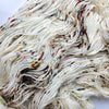 Vintage Green Christmas - Hand dyed assigned pooling yarn -SW Merino choose your base fingering sock dk lace bulky aran - white with speckles and a pop of moss green