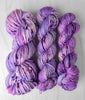 Salvia - Hand dyed deconstructed variegated yarn - Merino Fingering to worsted pastel purple lilac violet lavender speckles