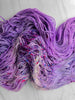 Salvia - Hand dyed deconstructed variegated yarn - Merino Fingering to worsted pastel purple lilac violet lavender speckles