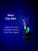 City Rain- Hand dyed yarn black rainbow speckled
