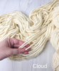 Undyed Yarn - Cloud - Extra bulky single ply 150g skein, white extra soft superwash merino wool