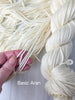Undyed Yarn - Basic Aran - 3-ply 100g skein, white extra soft superwash merino wool