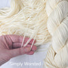 Undyed Yarn - Simply Worsted - 4-ply 100g skein, white extra soft superwash merino wool