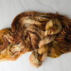 Chai Tea Latte -  Hand dyed yarn - Hand painted yarn - SW Merino blend - Select your base - cream caramel dark chocolate bronze brown with speckles