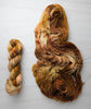 Chai Tea Latte -  Hand dyed yarn - Hand painted yarn - SW Merino blend - Select your base - cream caramel dark chocolate bronze brown with speckles