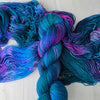 Mermaid Tail -  Hand dyed variegated yarn -pink blue purple teal