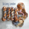 So Long, London - Hand dyed yarn - Taylor Swift inspired - caramel brown pink yellow blue grey