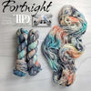 Fortnight - Hand dyed yarn - Taylor Swift inspired - peach blue white grey black