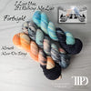 Fortnight - Hand dyed yarn - Taylor Swift inspired - peach blue white grey black