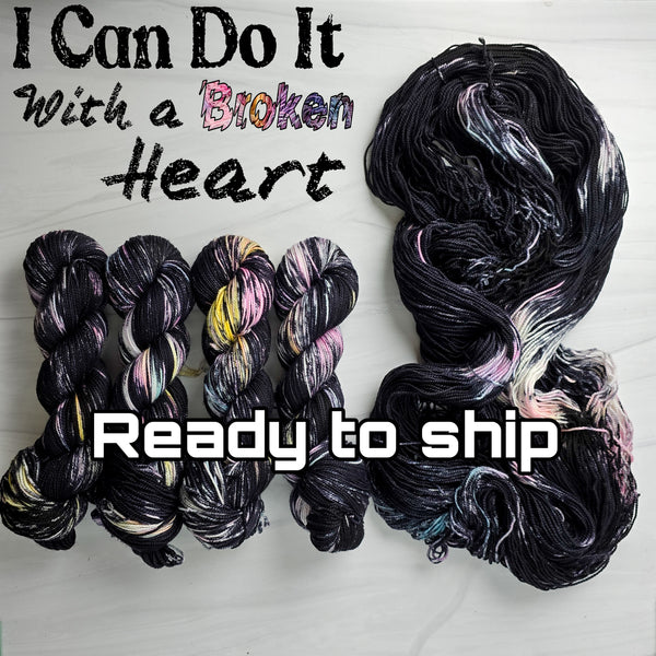 Ready to ship - I Can Do It With a Broken Heart - Priced per skein - SW Merino nylon Taylor Swift inspired colorway