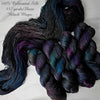 Ready to ship - Black Magic on pure silk fingering weight yarn - Priced per skein - black rainbow oil slick colors