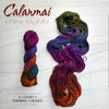 Calanmai - Hand dyed yarn violet berry pink blue green orange - inspired by Sarah J Maas ACOTAR book series