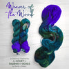 Weaver of the Woods - Hand dyed yarn, Fingering Weight, assigned pooling inspired by ACOTAR by Sarah J Maas - teal moss maroon blue violet purple