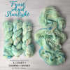 Frost And Starlight - Hand dyed yarn, Fingering Weight, speckled tonal inspired by ACOTAR by Sarah J Maas - light aqua turquoise with blue speckles