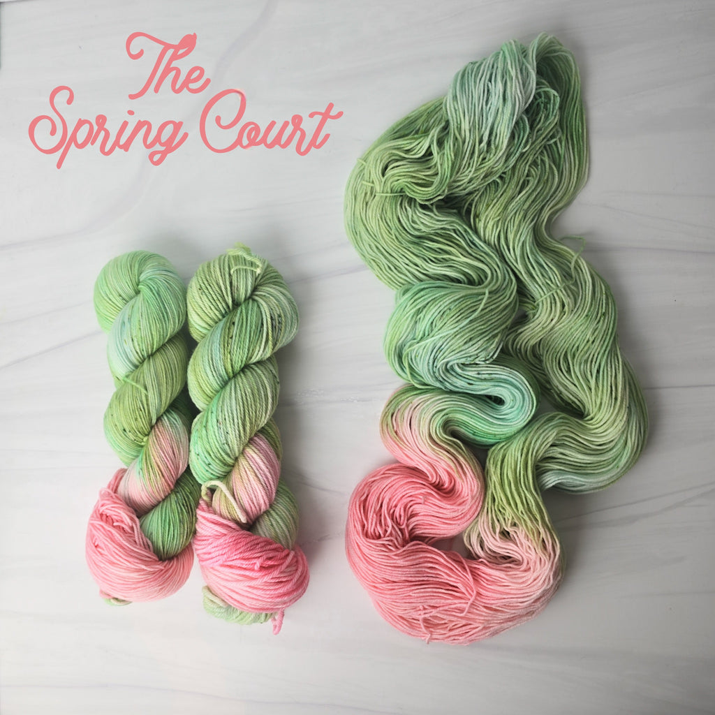 The Spring Court - Hand dyed assigned pooling yarn, Fingering Weight ...