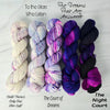 The Dreams That Are Answered - Hand dyed yarn, Fingering Weight, inspired by ACOTAR by Sarah J Maas - dark purple violet magenta berry red burgundy black pink