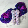 To the stars who listen - Hand dyed yarn, Fingering Weight, inspired by ACOTAR by Sarah J Maas - Patel purple blue with violet speckles