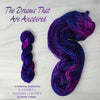 The Dreams That Are Answered - Hand dyed yarn, Fingering Weight, inspired by ACOTAR by Sarah J Maas - dark purple violet magenta berry red burgundy black pink