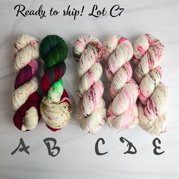 SALE lot C7 - Ready to ship yarn - SW Merino blend yarn - 100g each