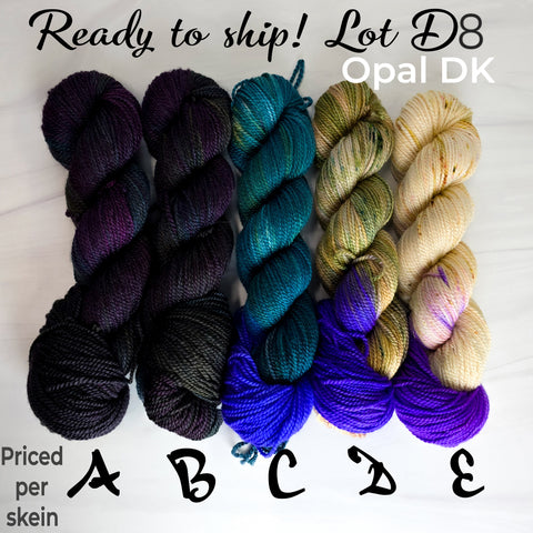 SALE lot D8 - Ready to ship yarn - SW Merino blend yarn - 100g each