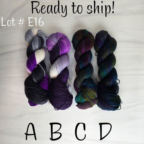 SALE lot E16 - Ready to ship yarn - SW Merino blend yarn - 100g each