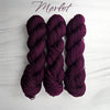 Merlot - True SOLID - Hand dyed yarn Fingering - burgundy Cabernet dark wine red