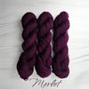 Merlot - True SOLID - Hand dyed yarn Fingering - burgundy Cabernet dark wine red