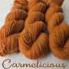 Carmelicious - True SOLID - Hand dyed yarn Fingering - warm Carmel brown