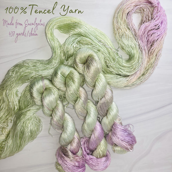 Tencel - Ready to ship yarn - wool free yarn made from Eucalyptus trees - viscose cellulose silky yarn - 100g each 437 yards each