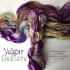 Vulgar Geature - Hand dyed yarn, Fingering Weight, inspired by ACOTAR by Sarah J Maas - Sage Green brown and boysenberry purple eggplant