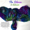 The Silence In Between - Hand dyed yarn, black sapphire blue midnight magenta purple moss green lime - Andrea Gibson Poetry inspired