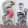 Dr Finkelstein - Hand dyed yarn, assigned pooling - Nightmare Before Christmas inspired collection - white grey pink black speckles