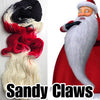 Sandy Claws - Santa - Hand dyed yarn, assigned pooling - Nightmare Before Christmas inspired collection -  white black red