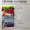 Nightmare Before Christmas mini yarn set of 15 variegated 20g skeins - Hand dyed  fingering sock weight 87 yards each Halloween Christmas colors ready to ship