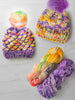 Salvia - Hand dyed deconstructed variegated yarn - Merino Fingering to worsted pastel purple lilac violet lavender speckles