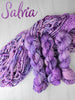 Salvia - Hand dyed deconstructed variegated yarn - Merino Fingering to worsted pastel purple lilac violet lavender speckles