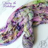 Twisting the Kaleidoscope - Hand dyed yarn, light moss green periwinkle lilac lavender purple with dark moss green and purple speckles inspired by twenty one pilots 21 lyrics