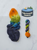Lake Country Crank In - pre-order - Hand dyed yarn -  Orange yellow green blue blue grey