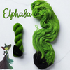 Elphaba - Hand dyed Color Pooling yarn -  assigned pooling yarn -  sour apple green and black - wizard of oz wicked inspired