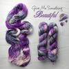 Give Me Something Beautiful - Hand dyed yarn, grey white violet grape purple with dark moss green and purple speckles inspired by bad omens Miracle lyrics