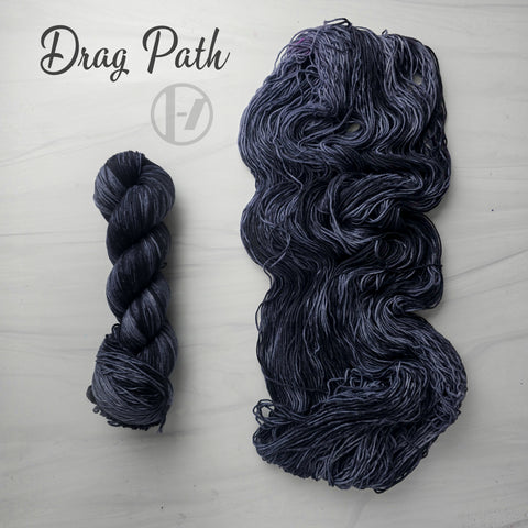 Drag Path - Hand dyed Variegated yarn - twenty one pilots inspired - Fingering to bulky - dark grey and black - 21 pilots