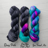 Drag Path - Hand dyed Variegated yarn - twenty one pilots inspired - Fingering to bulky - dark grey and black - 21 pilots