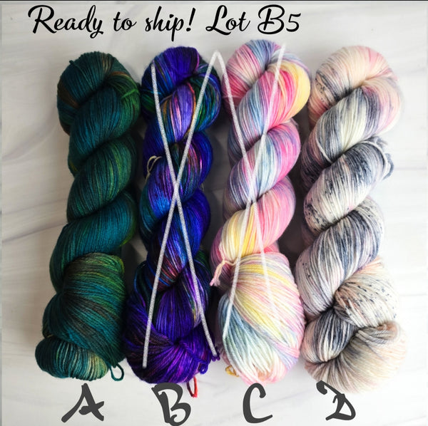 SALE lot B5 - Ready to ship yarn - SW Merino blend yarn - 100g each