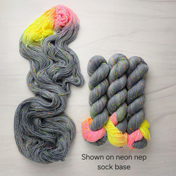 Rainy Day Sunrise - Hand dyed assigned pooling yarn -SW Merino choose your base fingering sock dk lace bulky aran