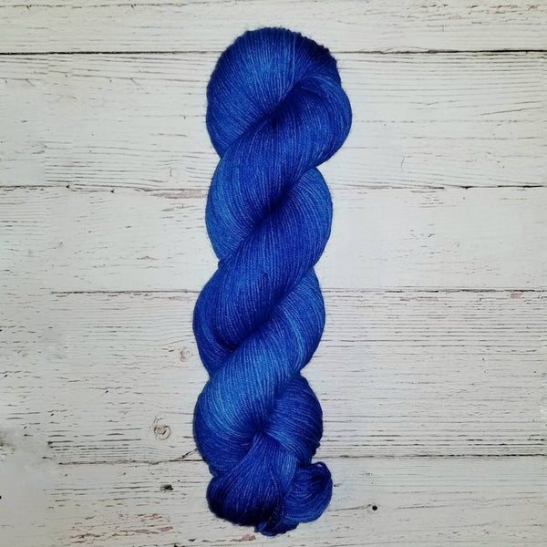 Sapphire -  tonal solid - Hand dyed yarn Fingering dark blue sapphire