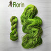 Florin - Hand dyed variegated yarn, Fingering Weight, inspired by Dungeon Crawler Carl book series - green camo colors crocodilian