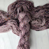 Little Toad - Hand dyed yarn - dyed to order on fingering stick DK sport worsted Aran or bulky yarn - tonal of warm brown grey with heavy speckles